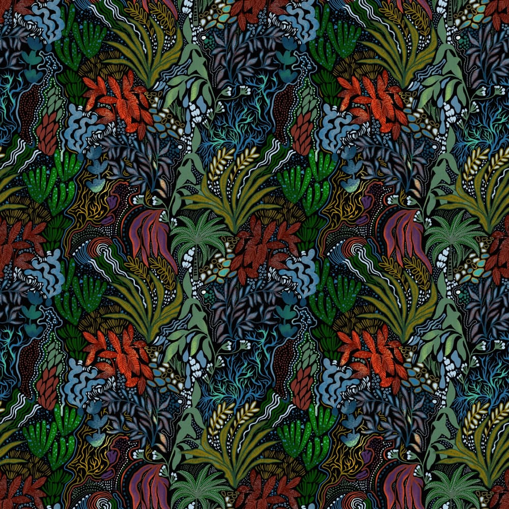 Lush Tropical Pattern by Josie George — canvas wall art