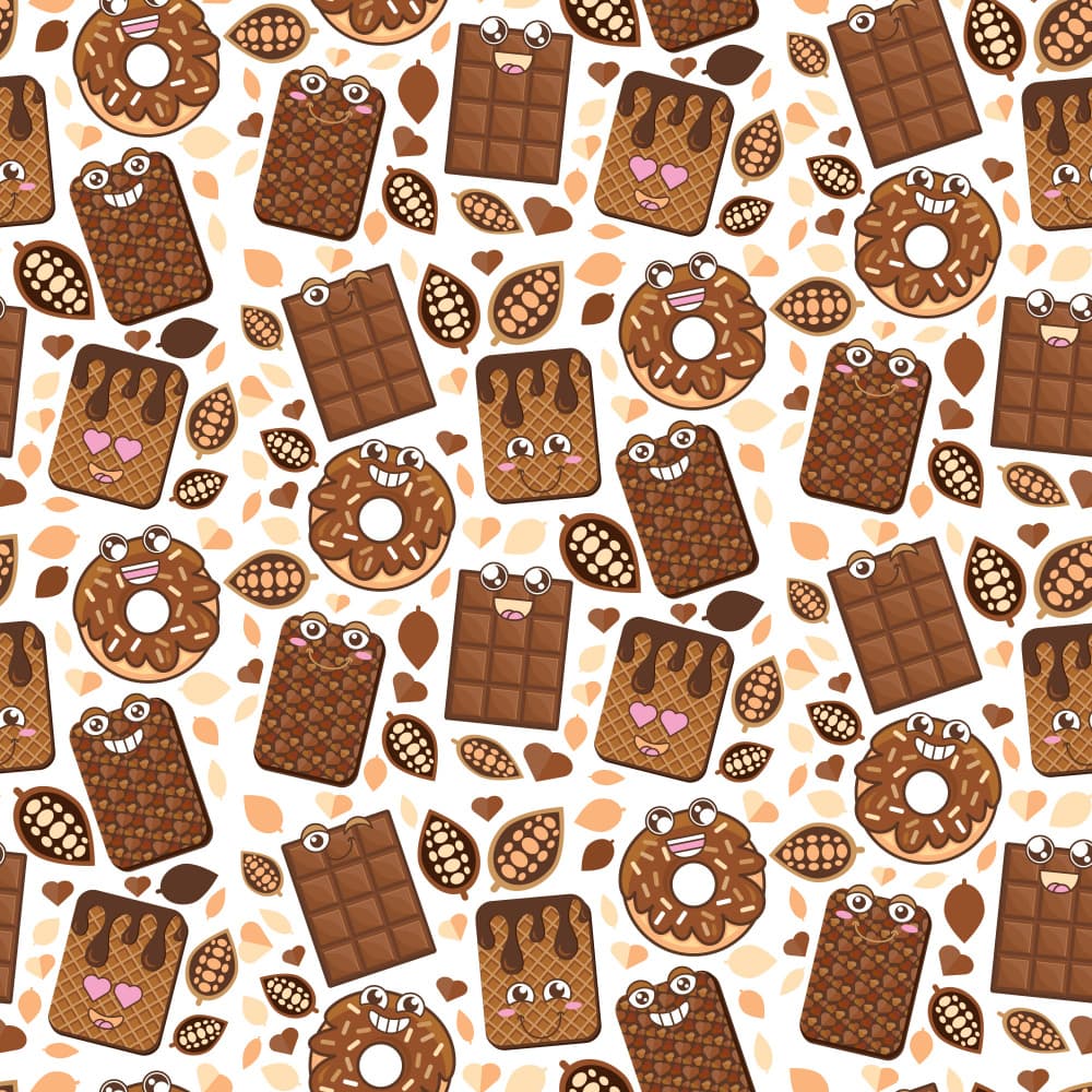 Sweet Chocolate Pattern by Marika Barsrsind β canvas wall art