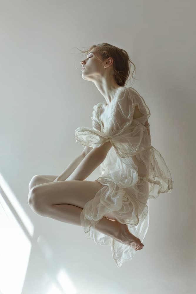 Ethereal Floating Woman by DDiArte — canvas wall art
