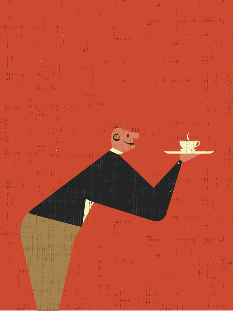 Smiling Coffee Service by The Creating Mind — canvas wall art