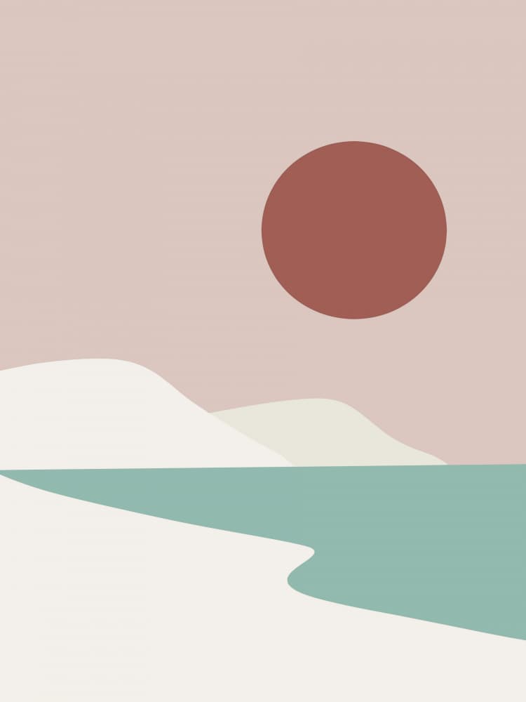 Minimalist Desert Sun by Little Dean — canvas wall art