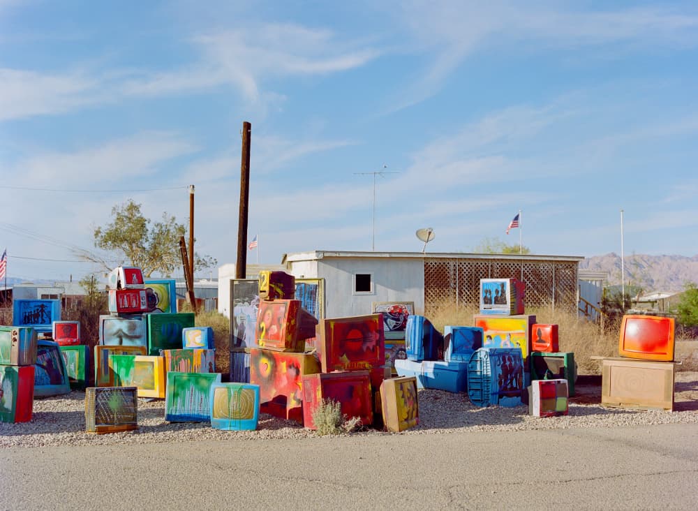 Painted Televisions Desert Art by Bethany Young — canvas wall art