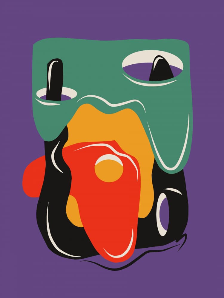 Vibrant Abstract Forms by Little Dean — canvas wall art