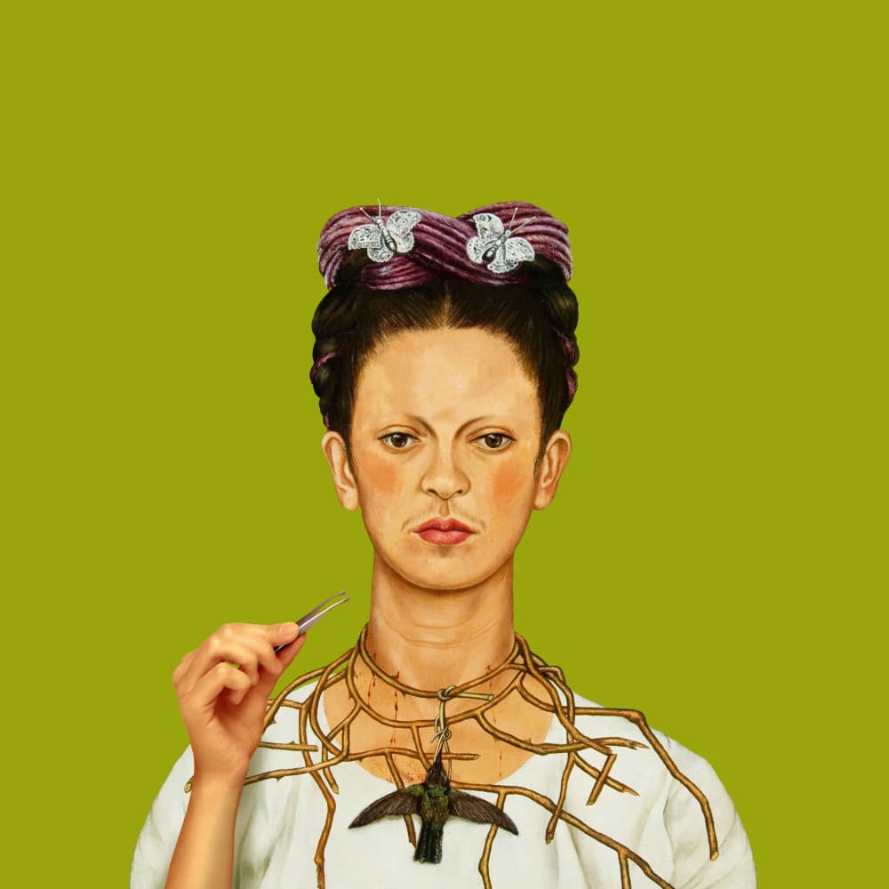 Surreal Woman with Hummingbird by Artem Pozdniakov — canvas wall art