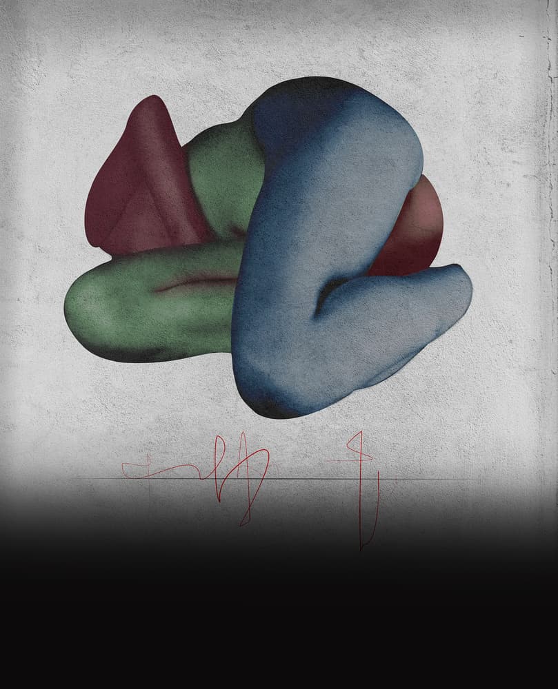 Intertwined Colorful Figures by Fuyuki Hattori — canvas wall art