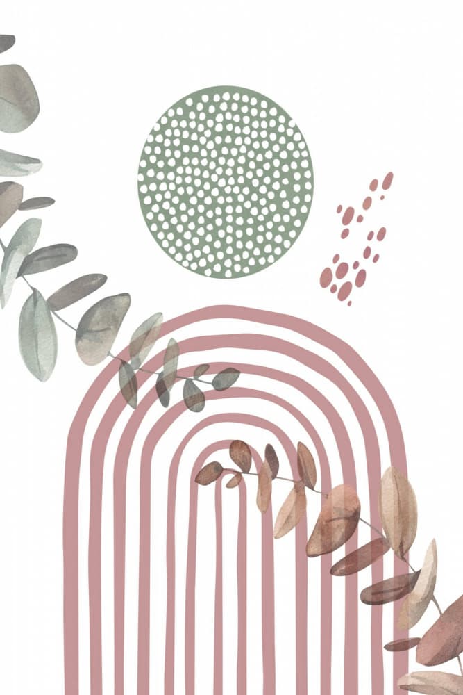 Muted Botanical Arch by Sally Ann Moss — canvas wall art