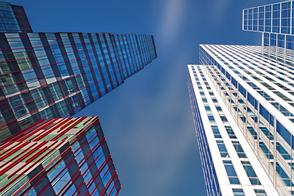 Upward Urban Geometry by Theo Luycx — canvas wall art
