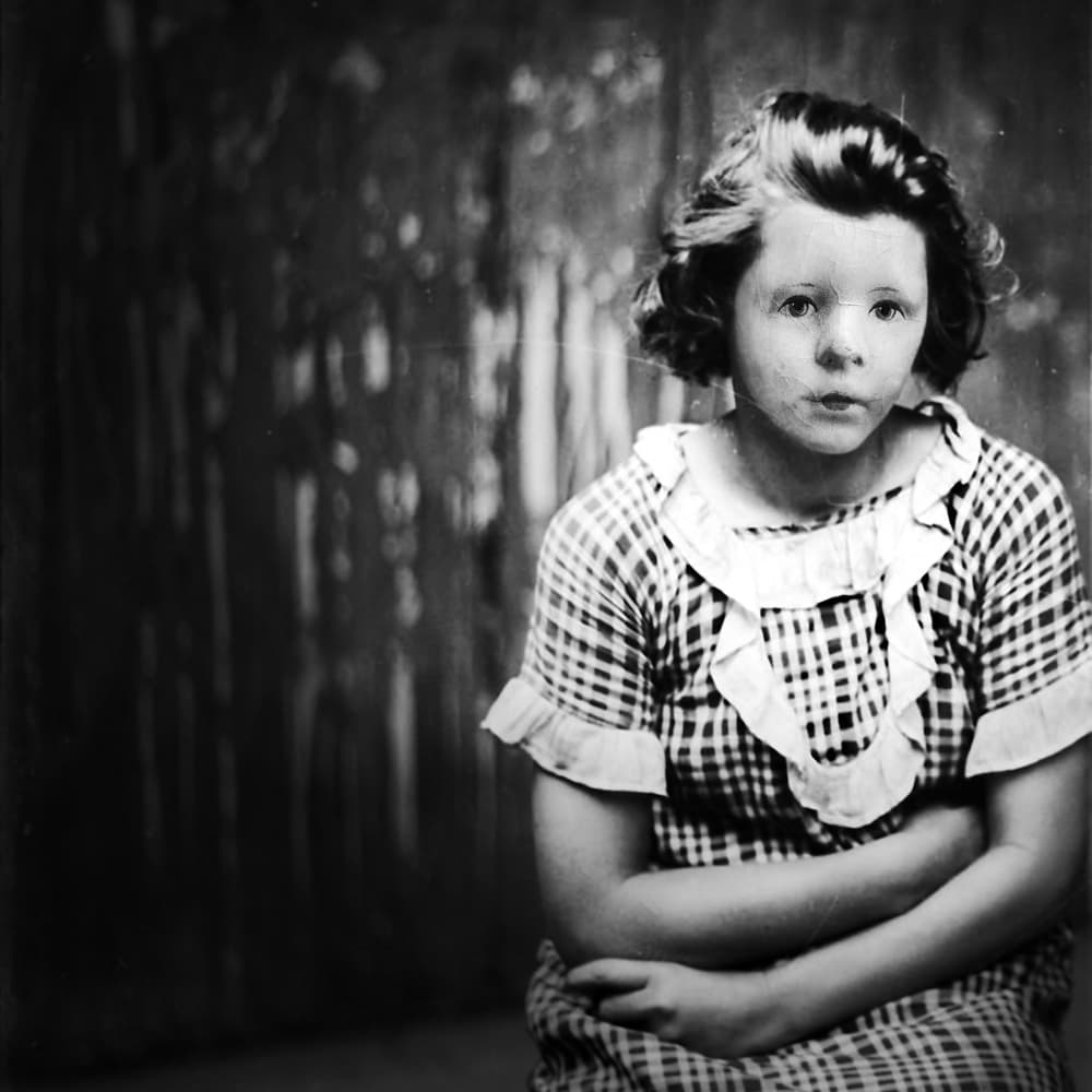 Pensive Young Girl by Holger Droste — canvas wall art