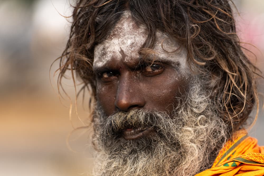 Intense Sadhu Portrait by Ludwig Riml — canvas wall art