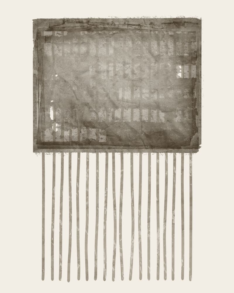 Textured Grid with Lines by Ema Paraschiv — canvas wall art