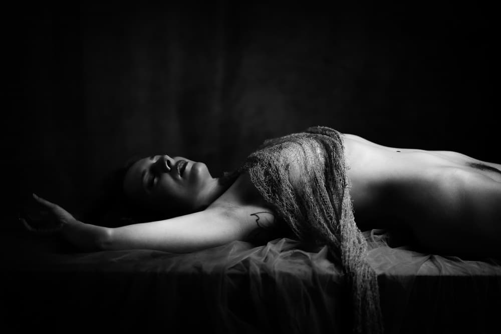 Emotional Nude Repose by Ruth Franke — canvas wall art