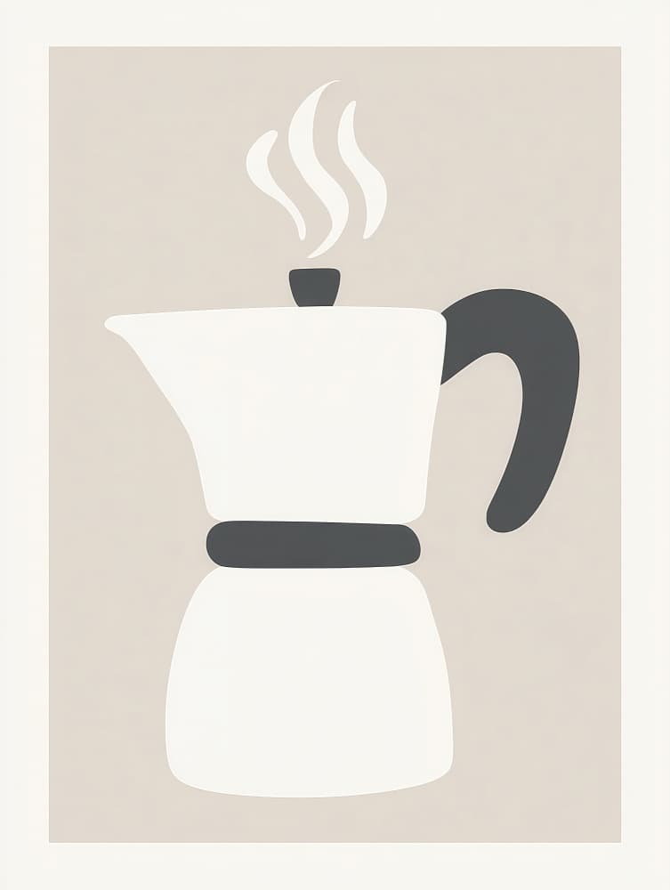 Steaming Moka Pot by Imaginative — canvas wall art