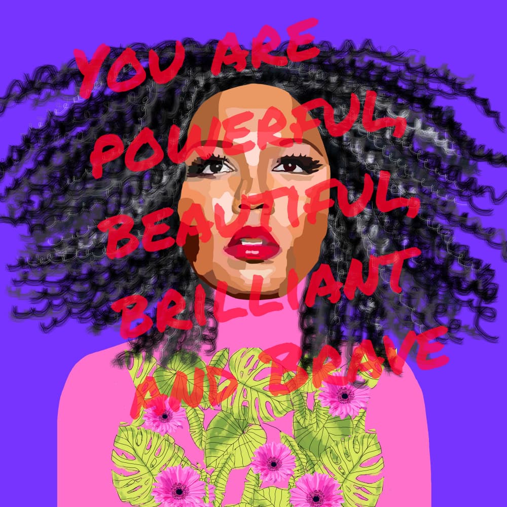 Empowering Woman Portrait by Lynnda Rakos — canvas wall art