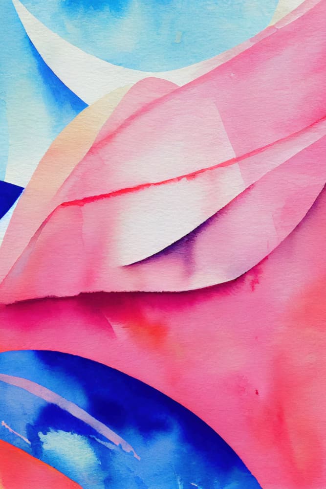 Blush Blue Abstract Layers by Mauro — canvas wall art