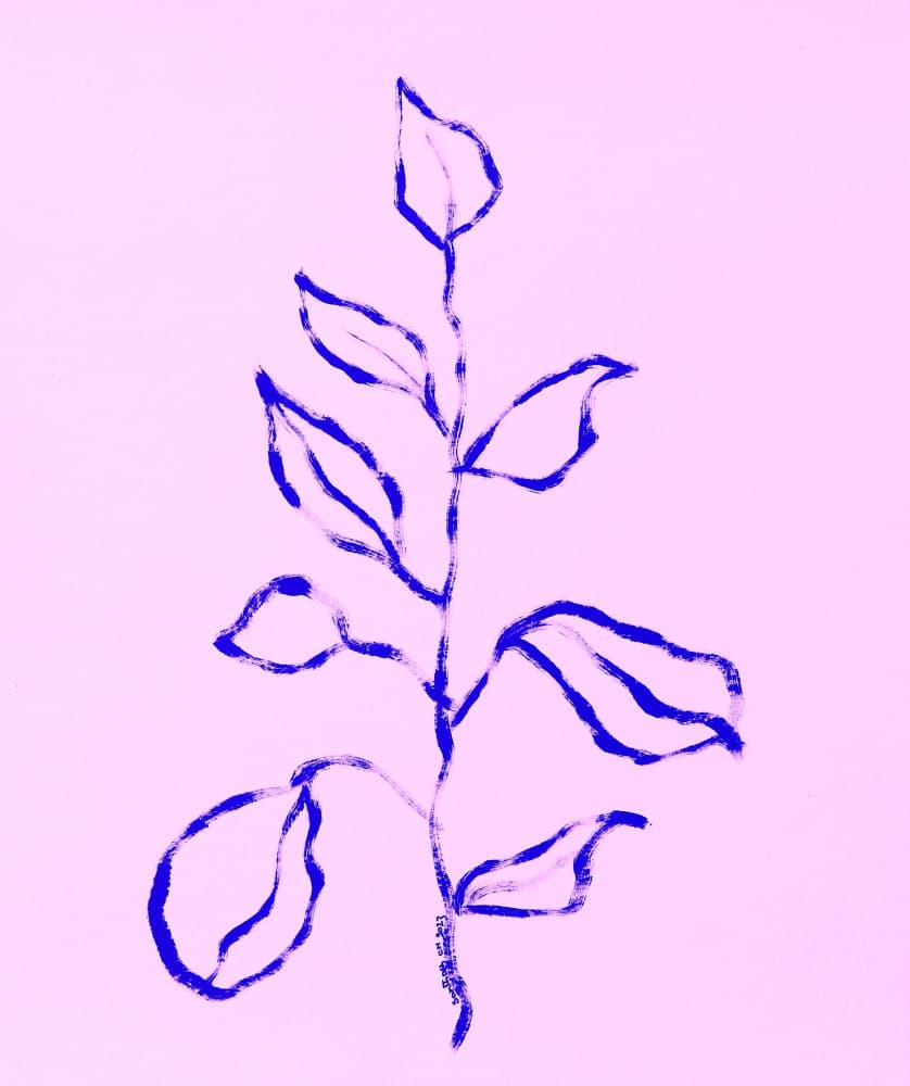 Minimal Botanical Leaves by Santhosh ch — canvas wall art