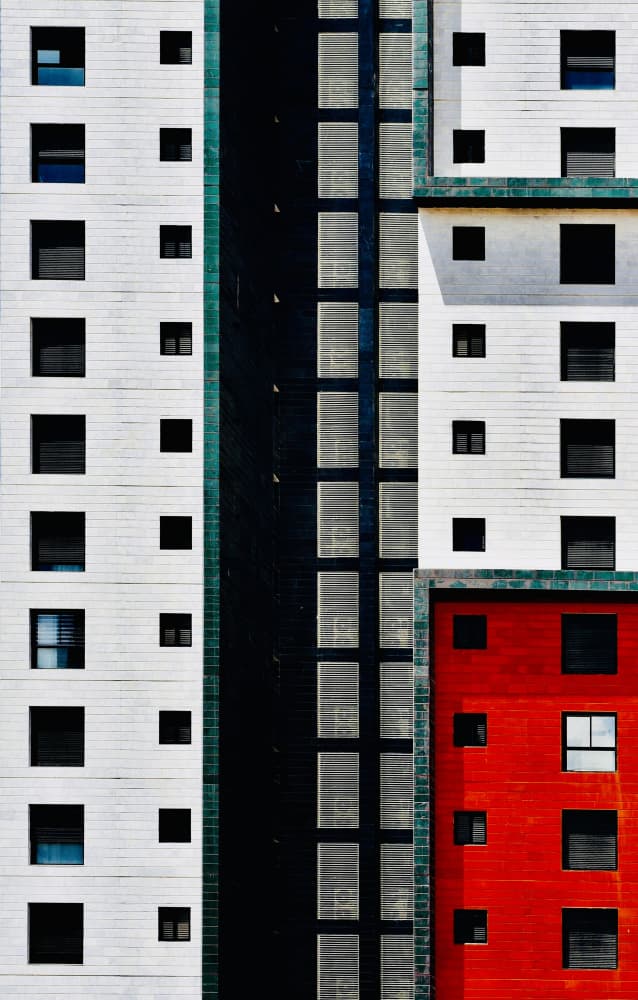Modern Geometric Building by Arnon Orbach — canvas wall art