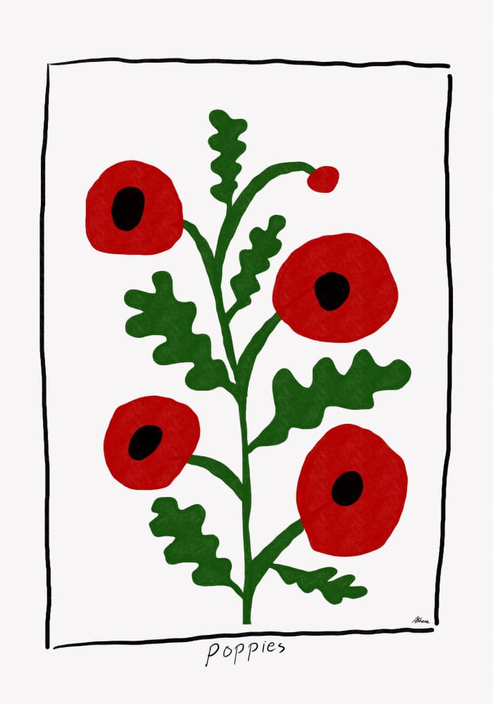 Poppies by Athene Fritsch — canvas wall art
