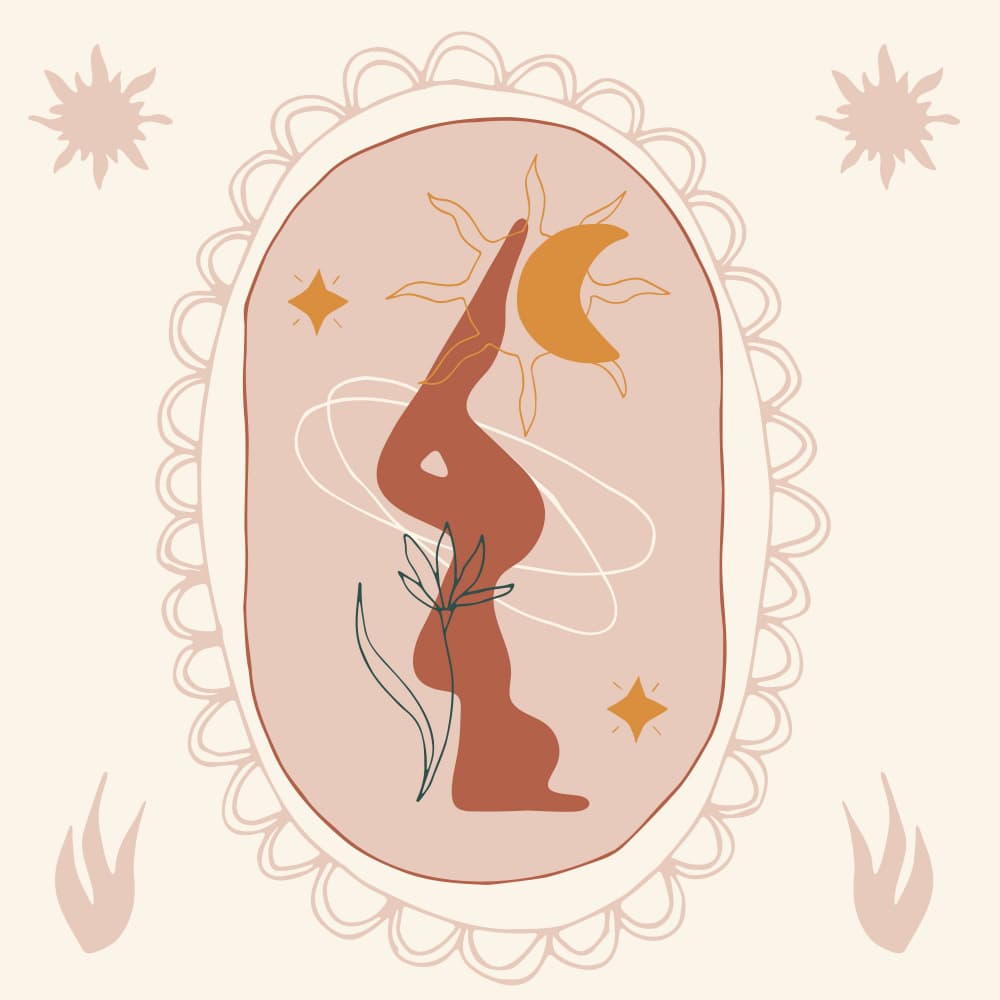 Boho Celestial Form by Irene Demetri — canvas wall art