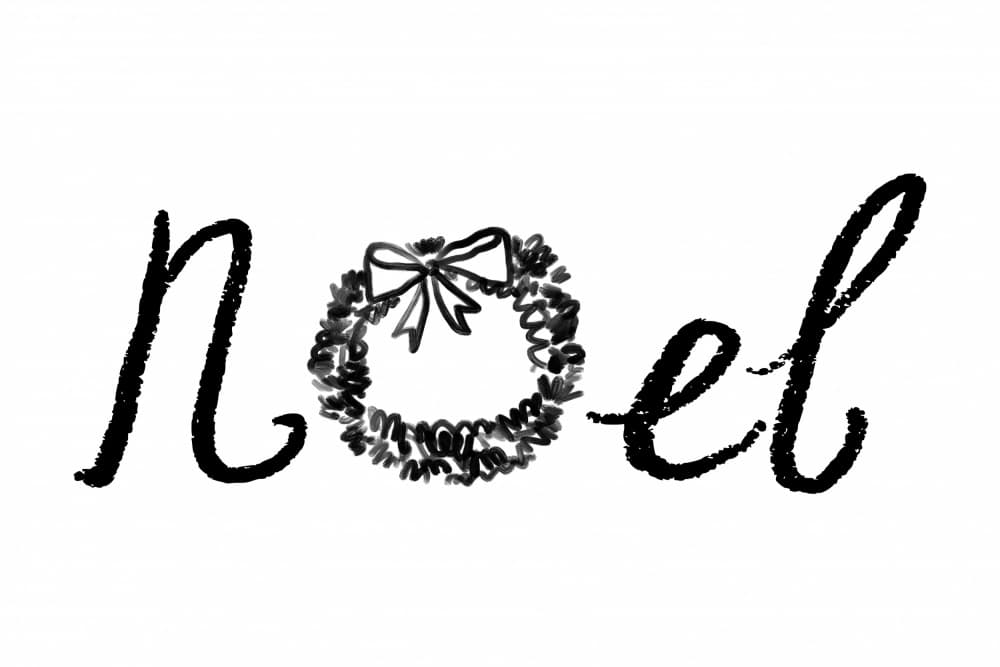 Noel(blackandwhite) by Treechild — canvas wall art