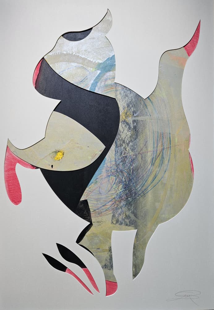 Abstract Bird Shape by Stefano Mazzolini — canvas wall art
