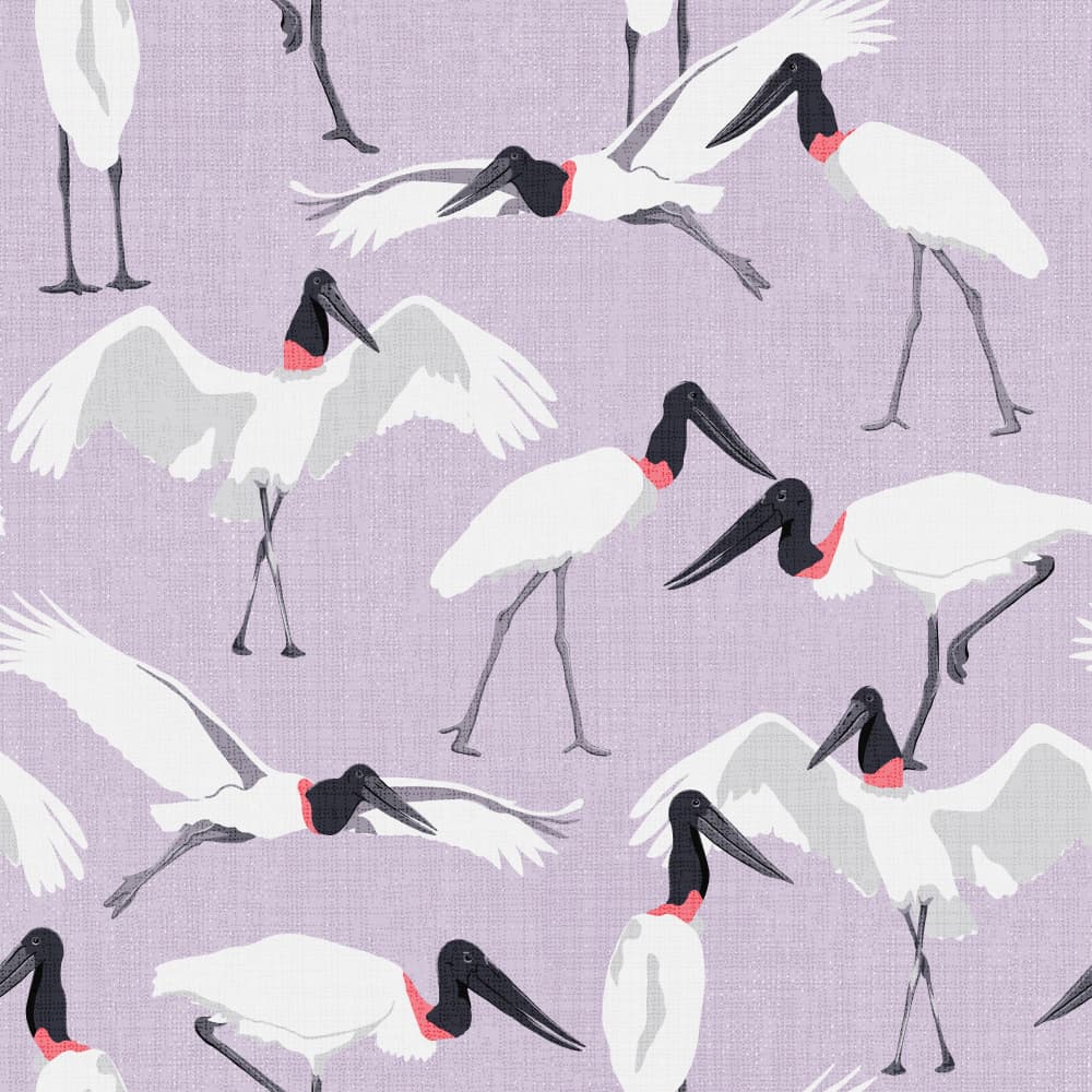 Tropical Stork Pattern by Alexandra Weise — canvas wall art