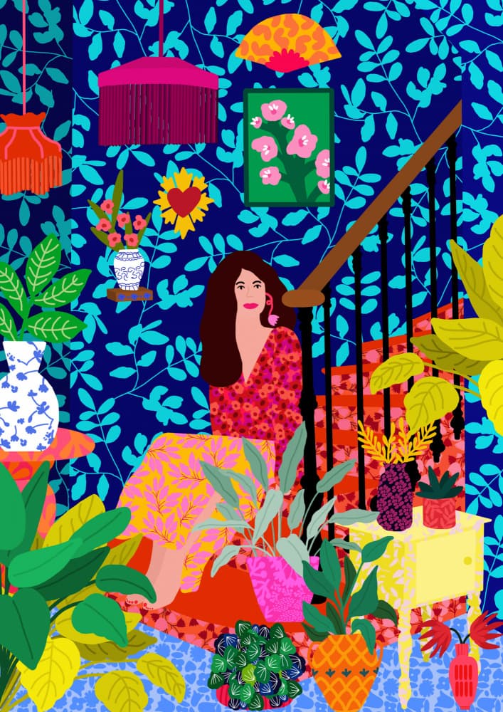 Girl At the Stairs by Rafaela Mascaro — canvas wall art