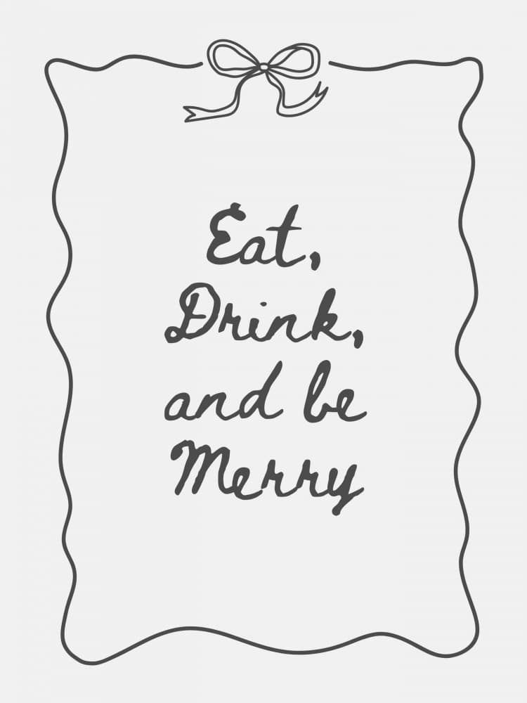 Eat Drink Be Merry by Jolly and Dash — canvas wall art