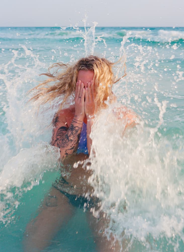 Joyful Beach Splash by Bethany Young — canvas wall art