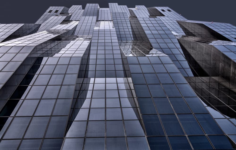 Urban Glass Geometry by Marianne Wogeck — canvas wall art