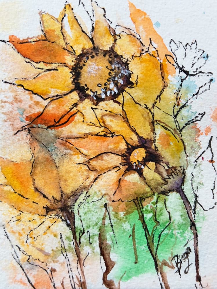 Vibrant Sunflower Bloom by Anda Bieza — canvas wall art