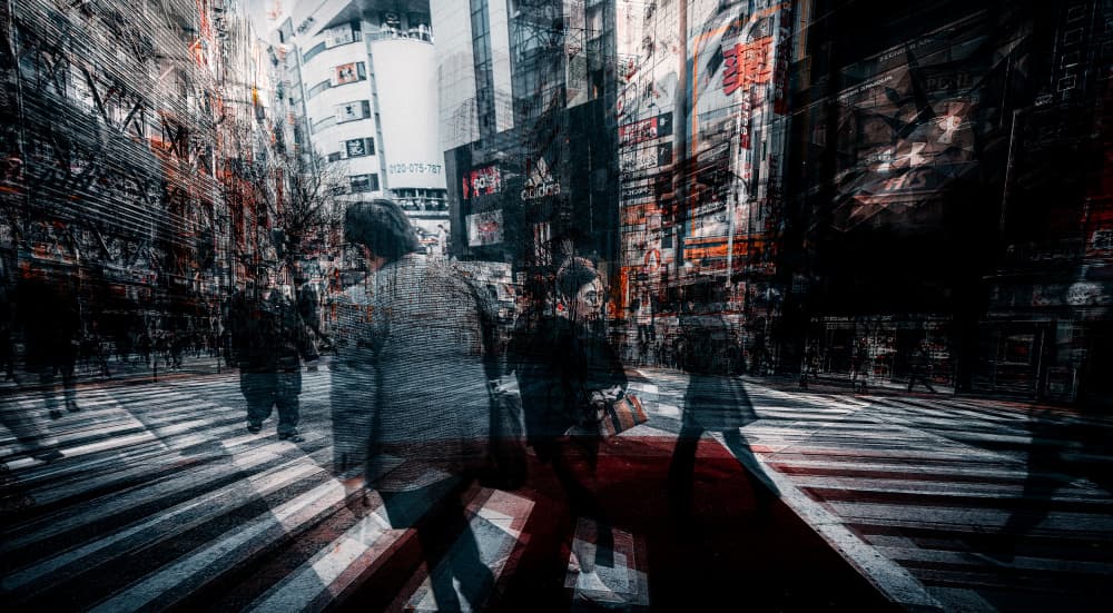 Abstract City Motion by Carmine Chiriacò — canvas wall art