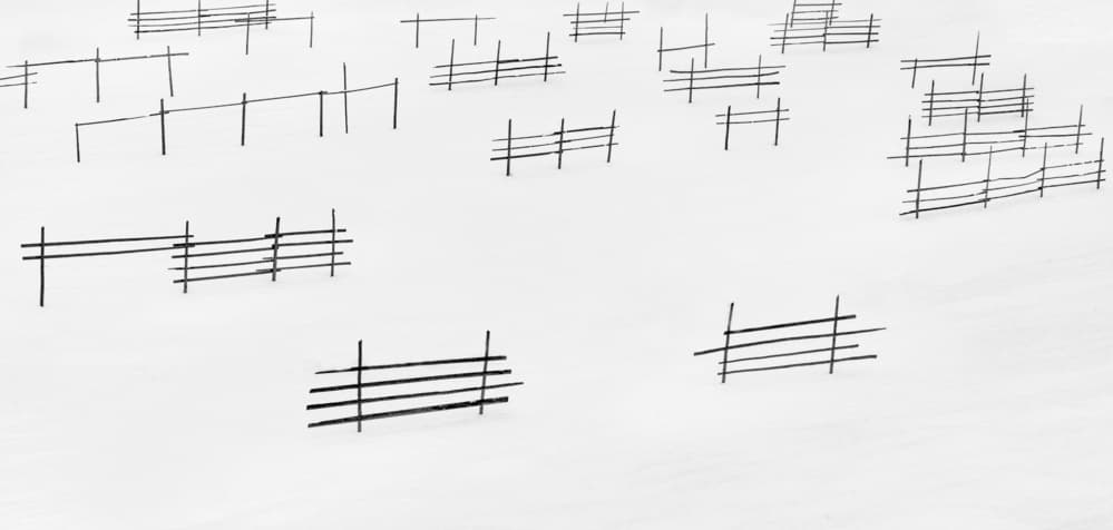 Snowy Field Fences by Sveduneac Dorin Lucian — canvas wall art