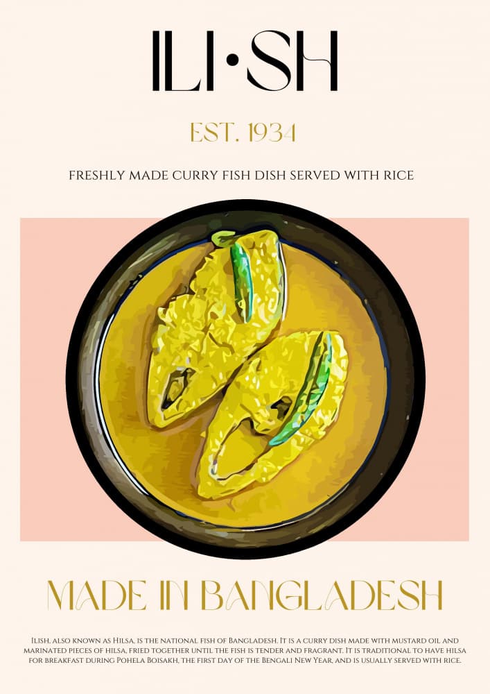 Ilish Fish Curry by Nazma Khokhar — canvas wall art