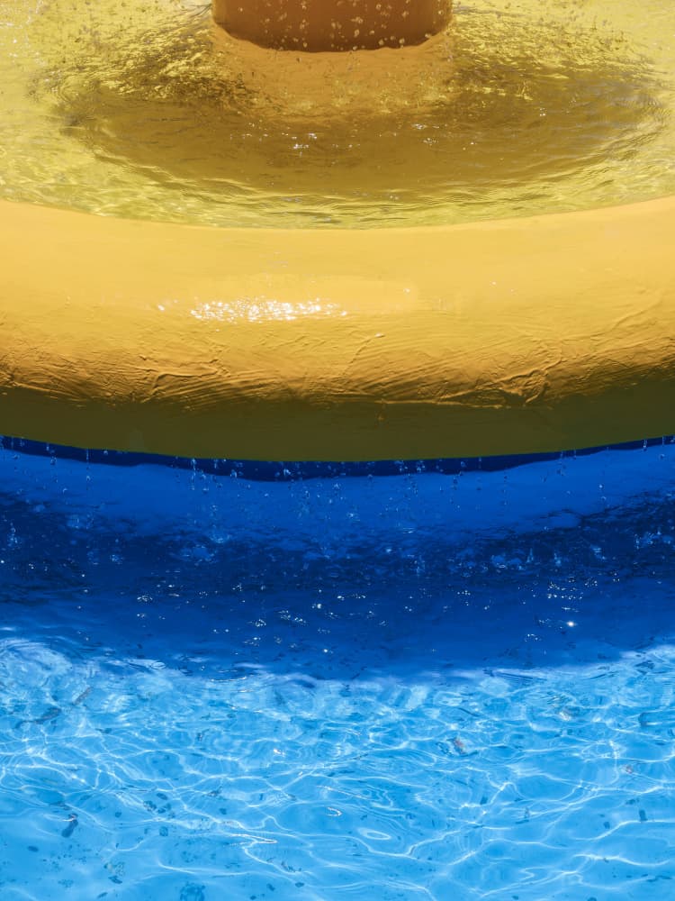 Yellow And Blue Bands by Shot by Clint — canvas wall art