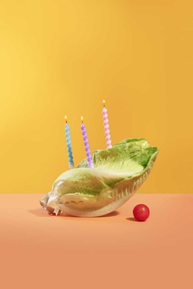 Colorful Veggie Birthday by Julia Ramiro — canvas wall art