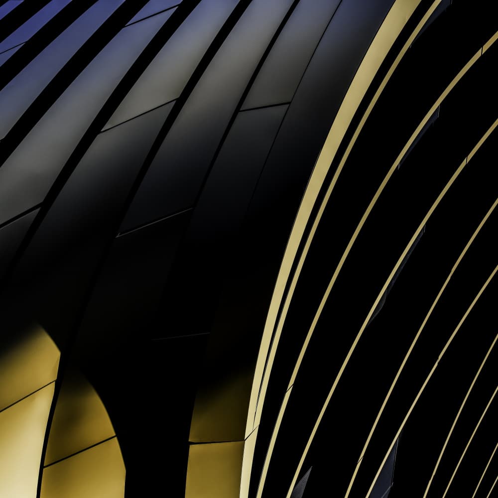 Sleek Golden Architecture by Stefan Buder — canvas wall art