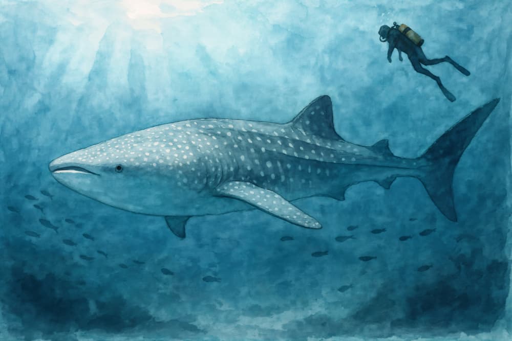 Whale Shark Encounter by Natalie Bruns — canvas wall art