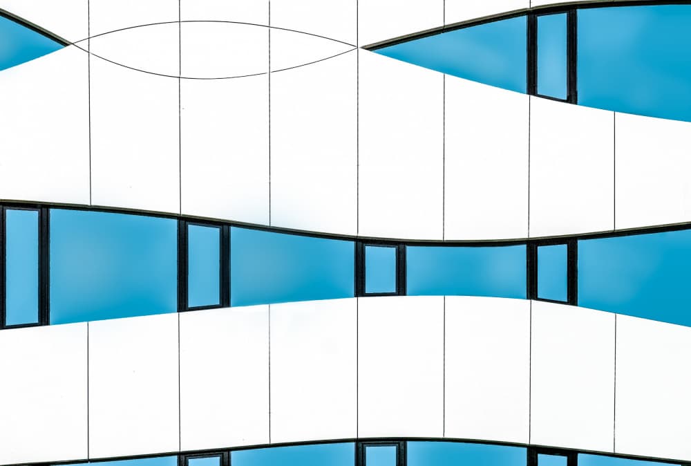 Blue Wave Building by Stephan Rückert — canvas wall art