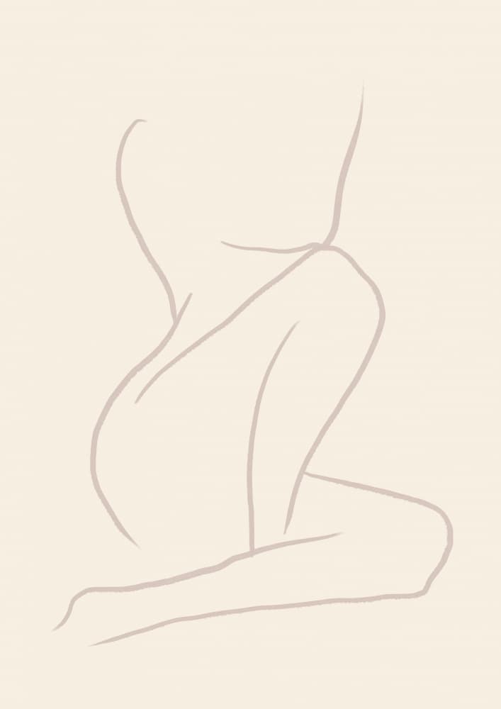 Minimalist Nude Form by Talitha McQueen — canvas wall art