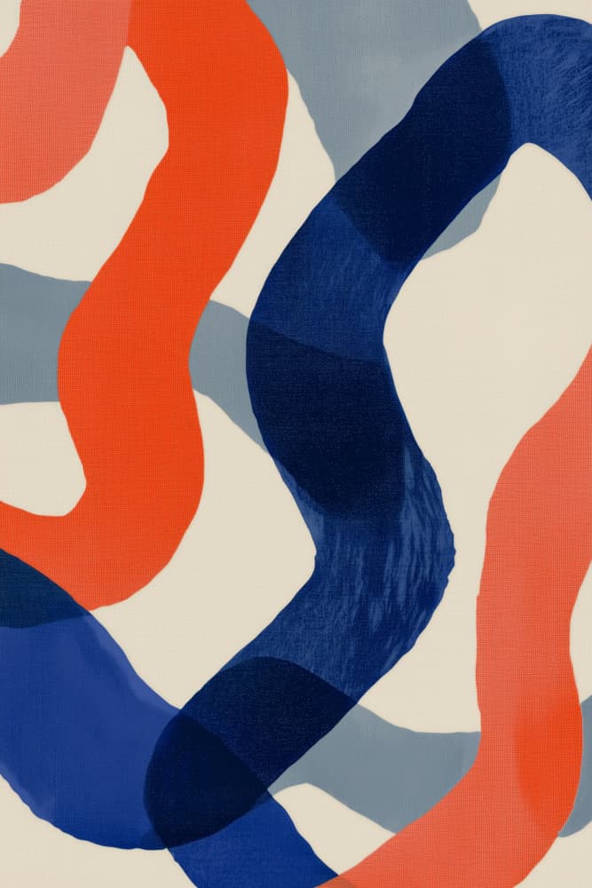 Flowing Abstract Curves by Melloi Art Prints — canvas wall art