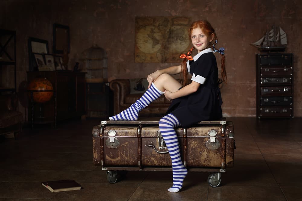 Curious Redhead Girl by Victoria Glinka — canvas wall art