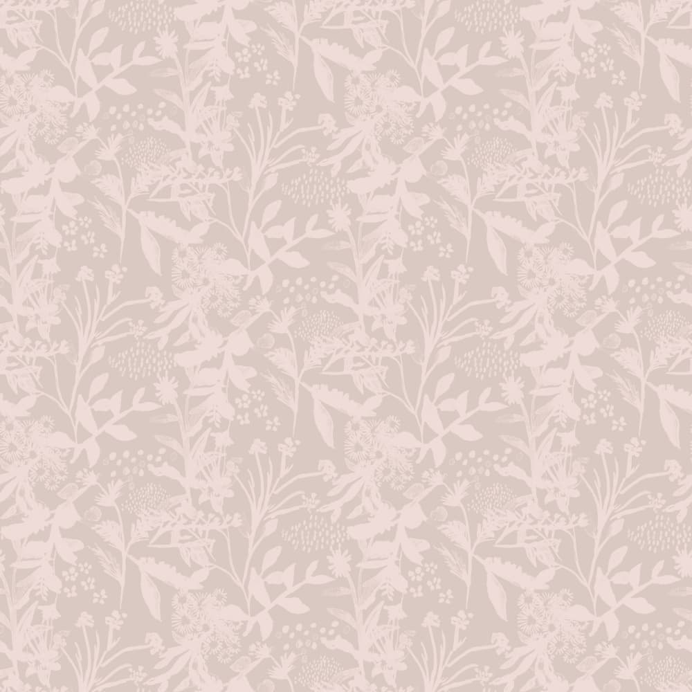 Soft Pink Wildflower Pattern by Gemma Bardot — canvas wall art