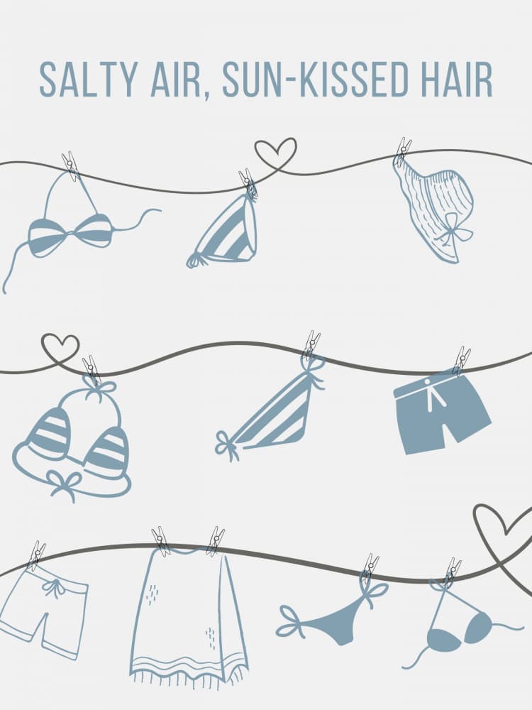 Salty Air Beach Clothes by Jolly and Dash — canvas wall art