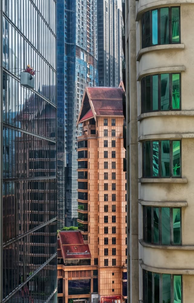 Contrasting City Architecture by Wayne Pearson — canvas wall art