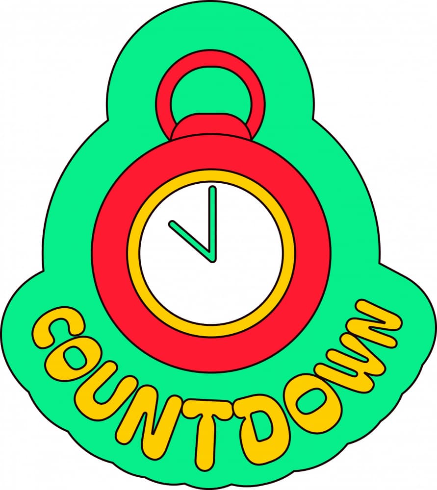 Vibrant Countdown Clock by Marika Barsrsind β canvas wall art