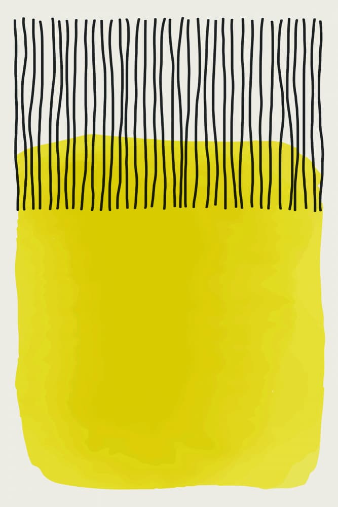Yellow Line Abstract by jay stanley — canvas wall art