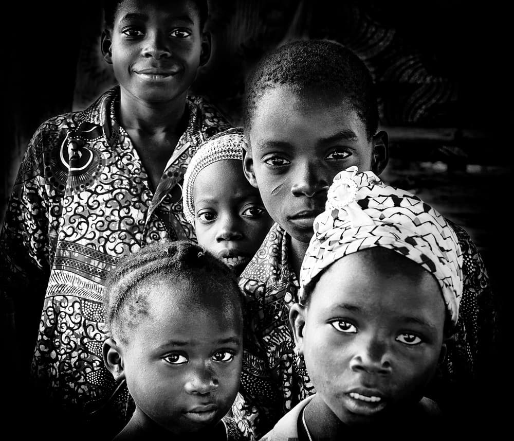 Young African Faces by Elena Molina — canvas wall art