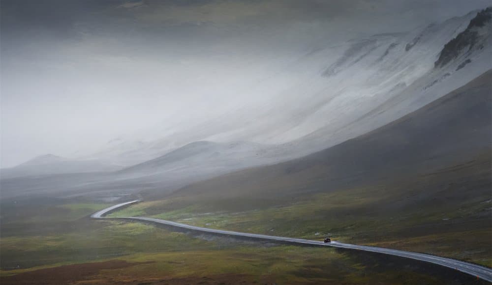 Misty Mountain Road by John-Mei Zhong — canvas wall art