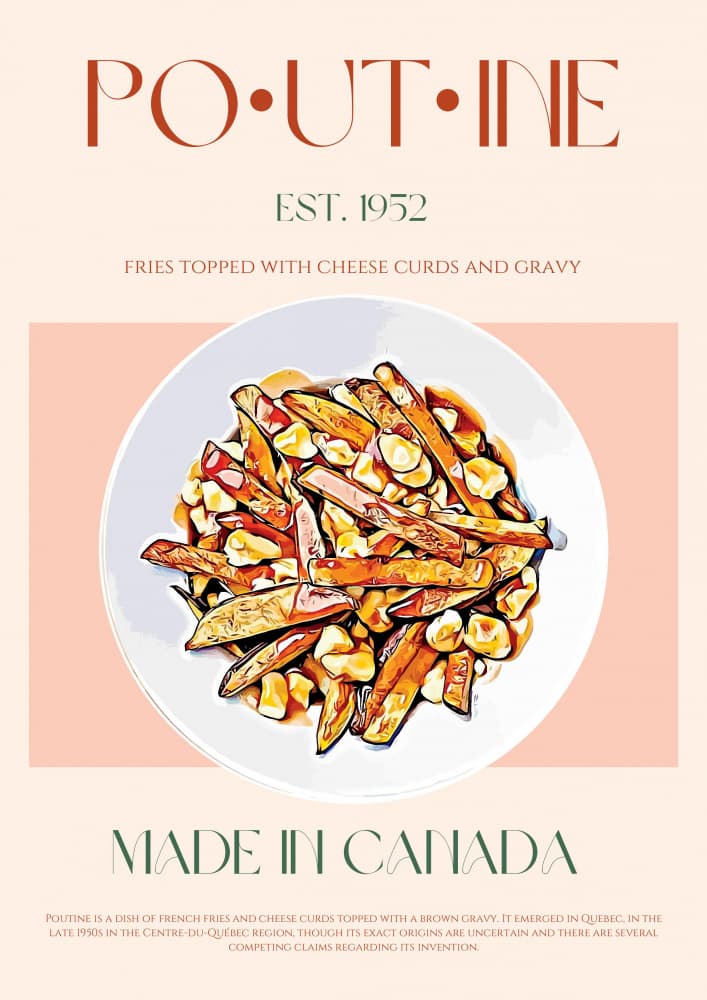 Classic Poutine Plate by Nazma Khokhar — canvas wall art