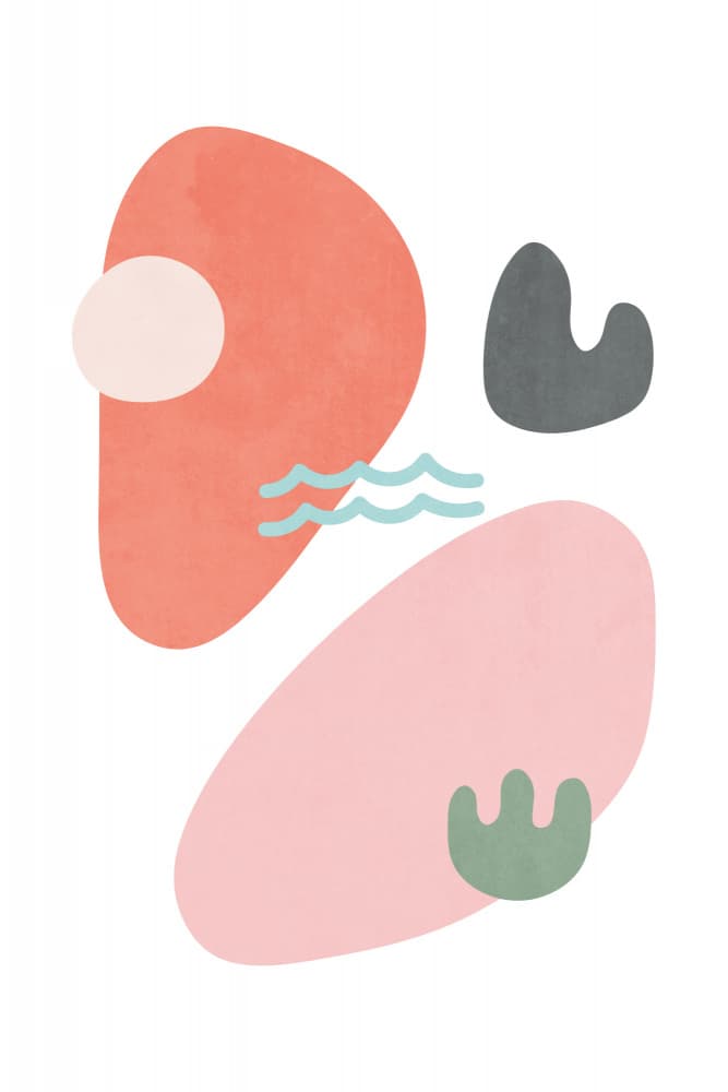 Modern Pastel Shapes by amini54 — canvas wall art